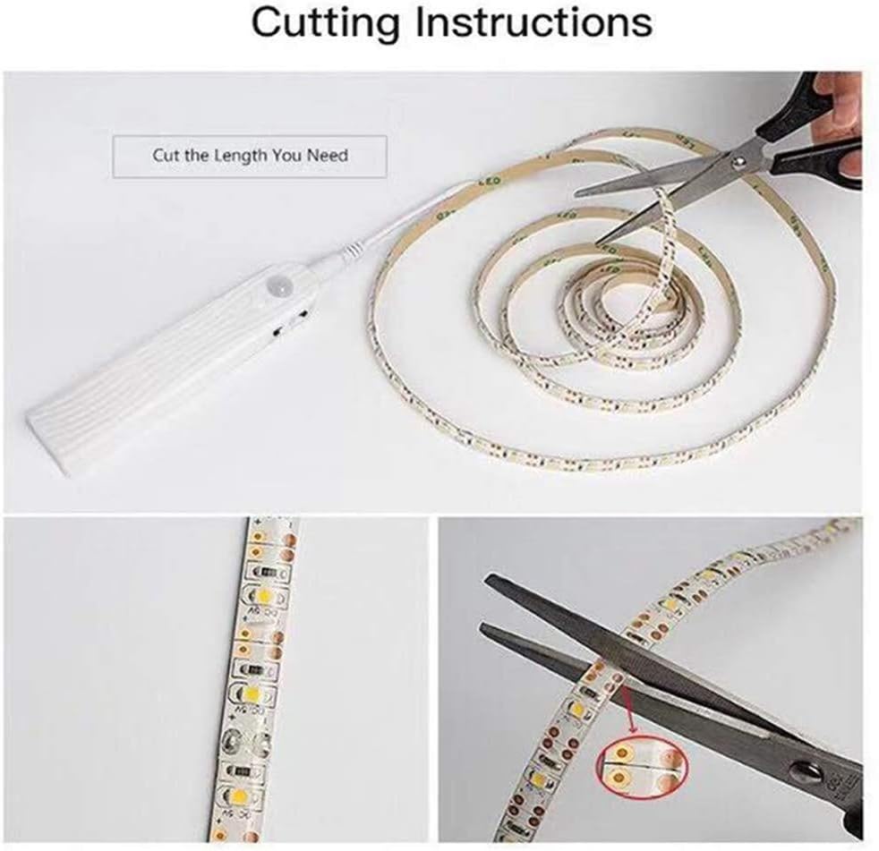 Norvo | LED lysreim med fjernkontroll – 2 meter fleksibel rem for dekorativ belysning i skap og hyller