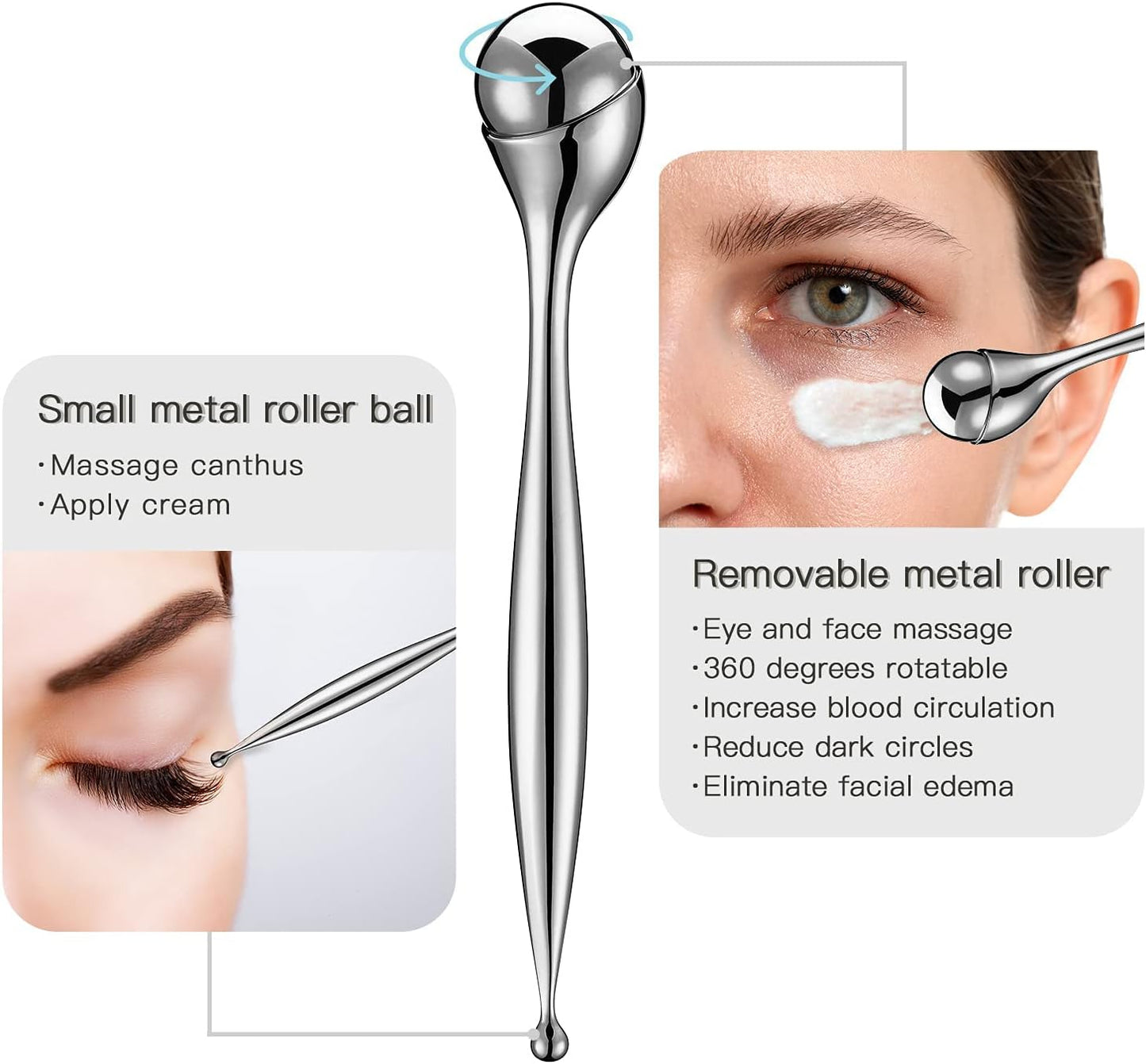 Norvo | Ansiktsrulle i rustfritt stål for hevelse massasjer