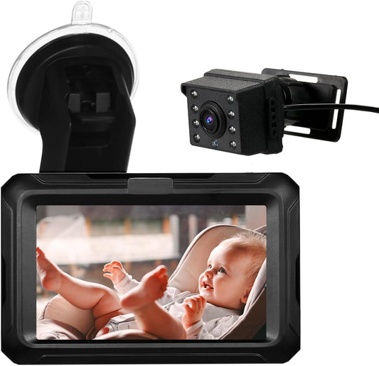 Norvo | Babybil Speil med 1080P Kamera & 4.3'' Skjerm – Solvian
