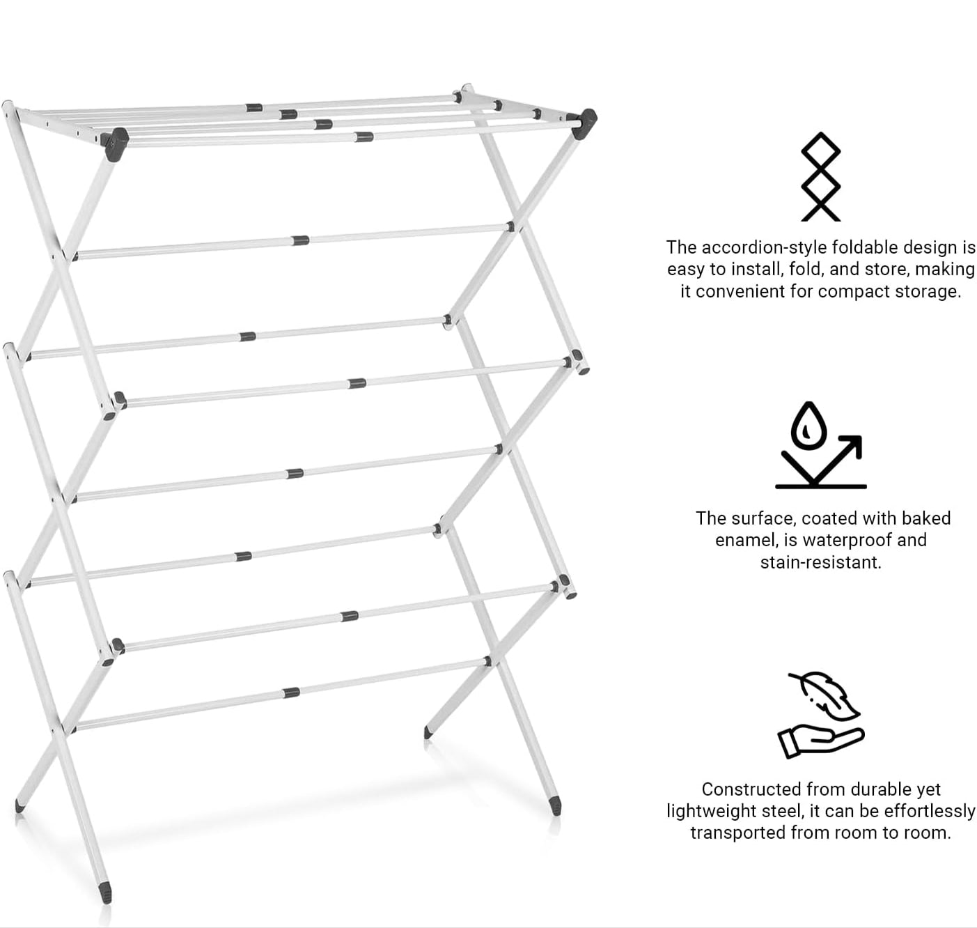 Frendorf | 3-lags sammenleggbar tørkestativ – DryMate
