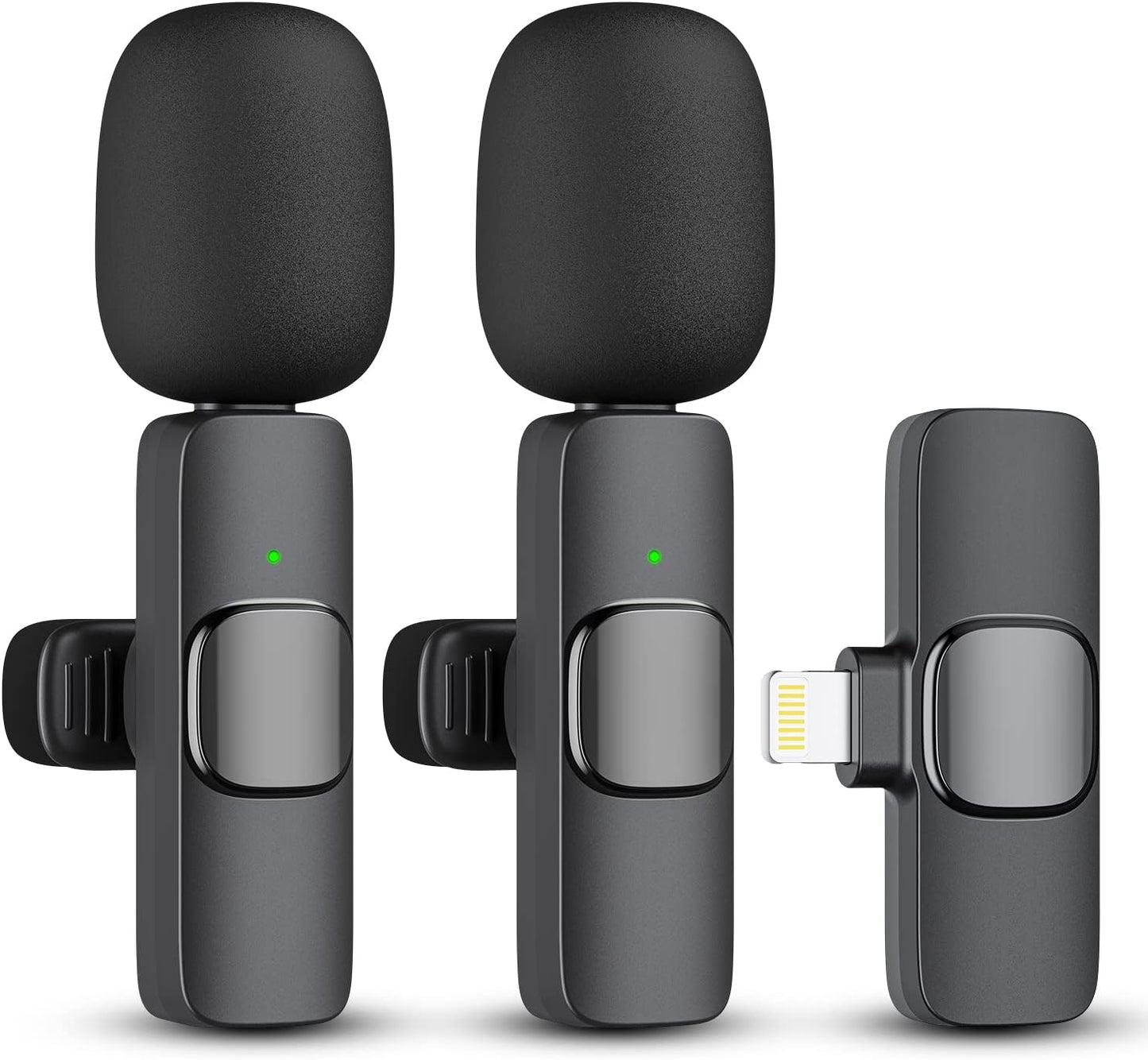 Norvo | 2-Pack trådløs mikrofon for iPhone iPad