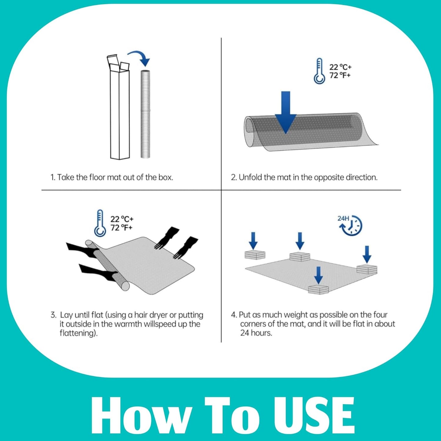 Frendorf | Klar PVC Kontorstolpledd for Lav-Pile Teppegulv – 120×90 cm Beskytter – Myrida