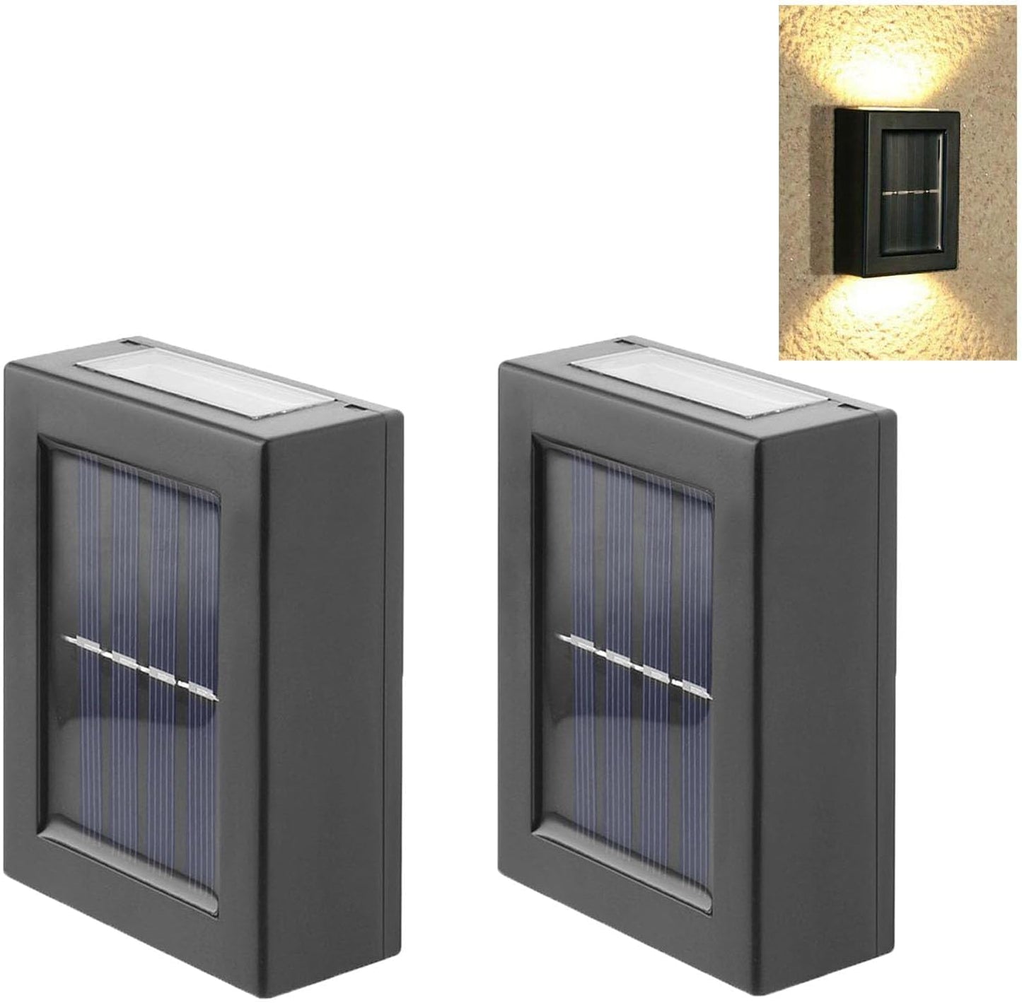 Norvo | Solcellevegglamper Utendørs Vanntett LED-lampe