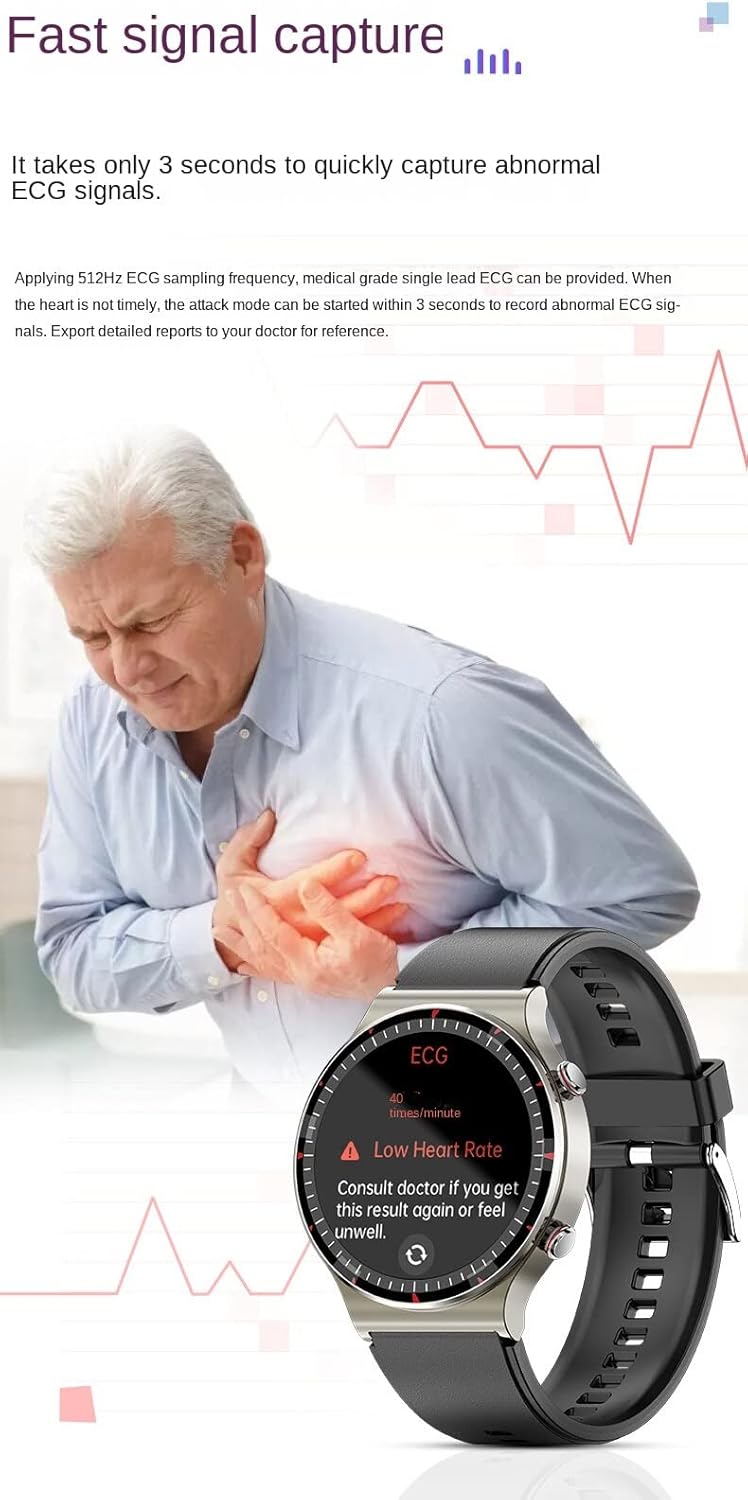 Norvo | CardioSense – Medisinsk ECG Smartwatch med Osram-sensor og 24/7 helsesporing