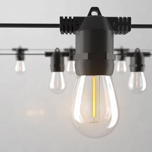 Norvo | Alitade 27Ft Led Utendørs Lyslenker, Vannavstøtende Varme Hvit, Knusesikkert Edison Vintage Design