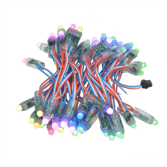 Norvo | Alitove Ws2811 Rgb Led Pixel Lys, 12V, 50Pcs, Vanntett, Individuelt Adressebar