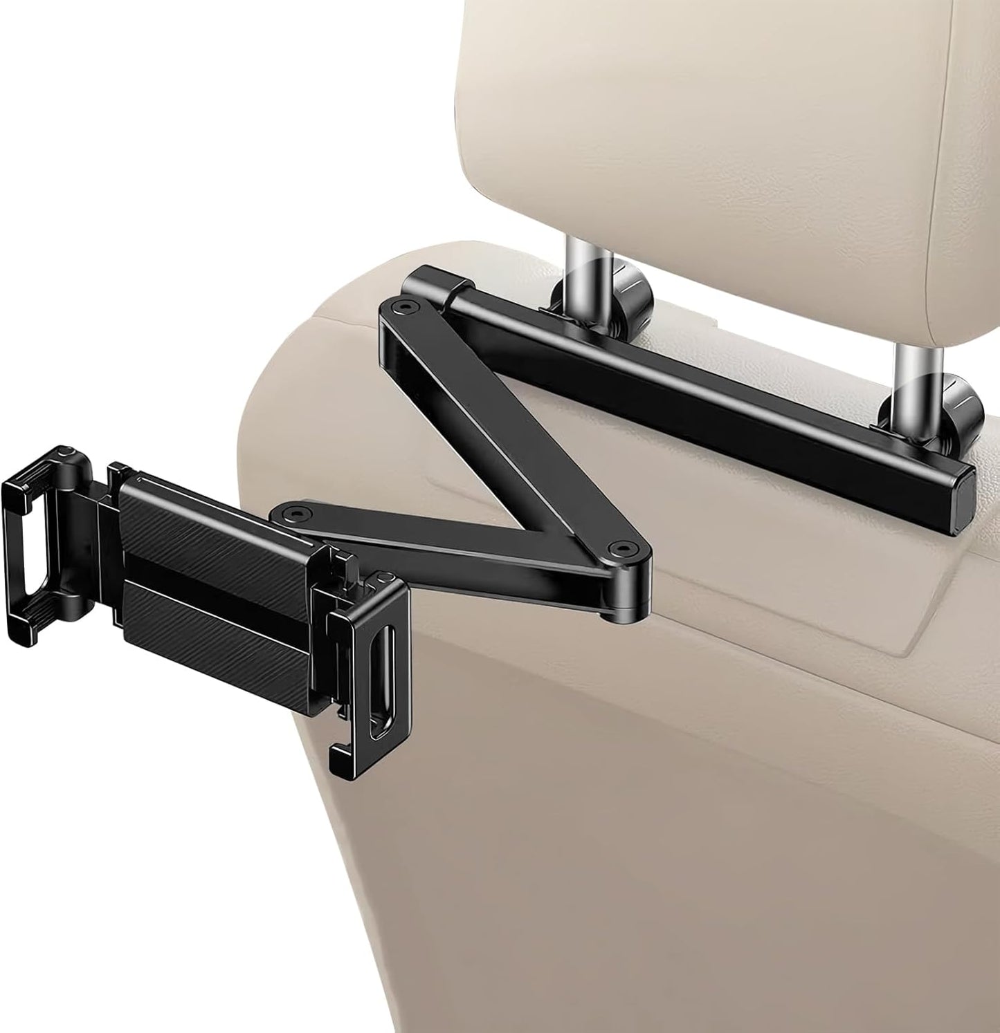 Norvo | Bil nakkestøtte nettbrettholder – Justerbar 360° baksetetelefon- og nettbrettmontering – Movira