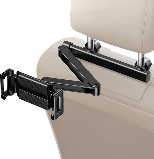 Norvo | Bil nakkestøtte nettbrettholder – Justerbar 360° baksetetelefon- og nettbrettmontering – Movira