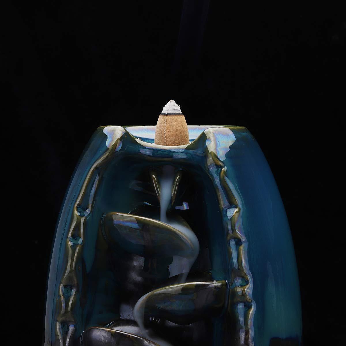 Norvo | ZenFlow - Håndlaget røkelsesholder med fascinerende foss røkelseffekt