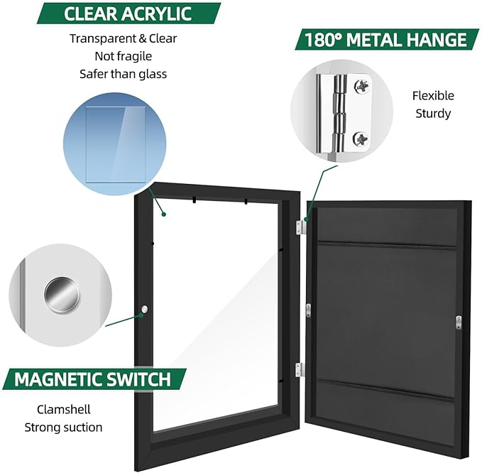 Norvo | ArtNest Magnetisk Ramme | Kreativ utstillingsløsning for barns kunstverk