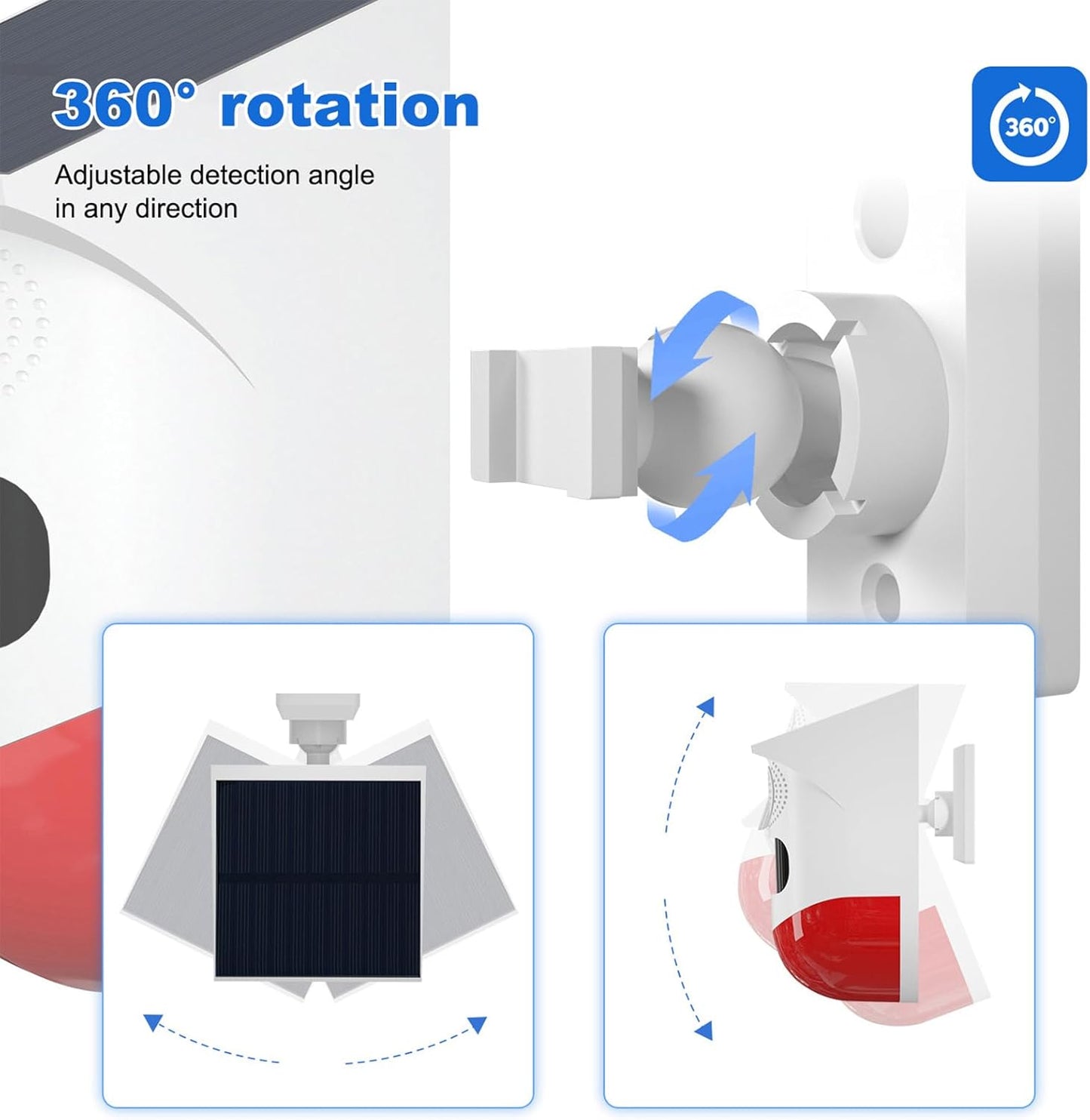 Norvo | Solbevegelsessensoralarm med 120dB sirene og LED strobe – Feronix