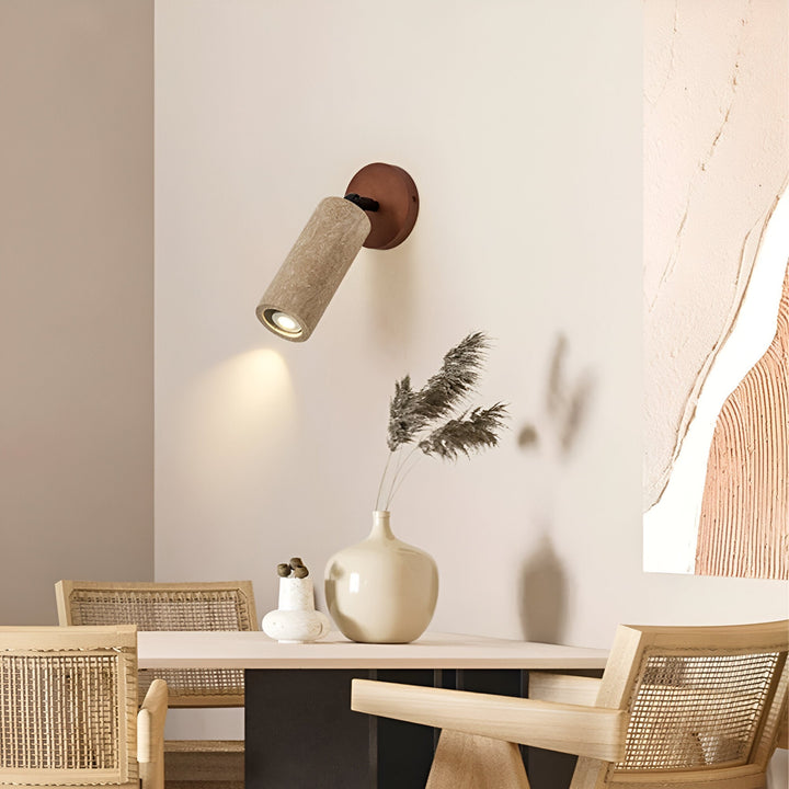 Norvo | Justerbar Travertin Tre LED Vegglampe og Taklampe