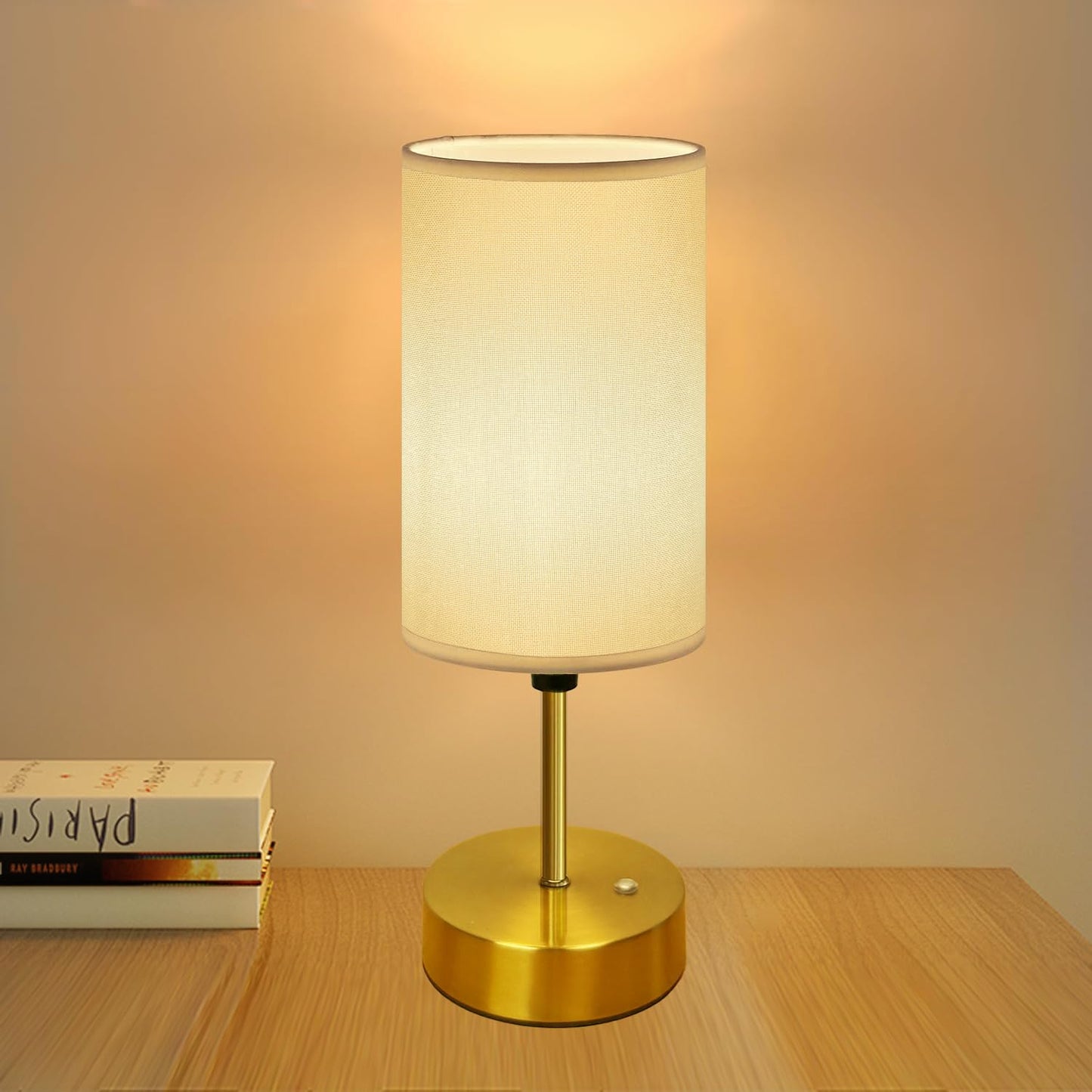 Norvo | Aomoonoa Glass Mushroom Lamp, Small Mushroom Desk Lamps With Led Bulb For Kitchen Counter, Cozy Lamp For Bedroom Nightstand, Bat