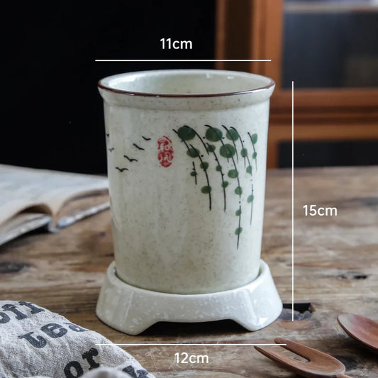 Norvo | Elegant keramisk spisepinne oppbevaringsholder for kjøkkenorganisering