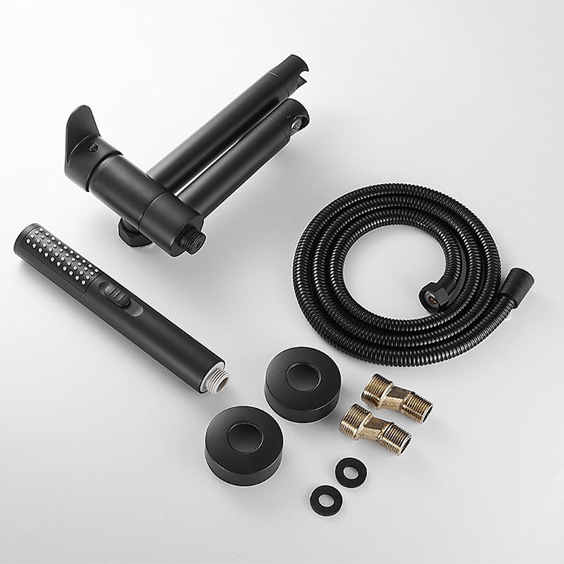 Norvo | Moderne Bad Ram Stykk Enkelt Håndtak Veggmontert Badekararmatur med Hånddusj