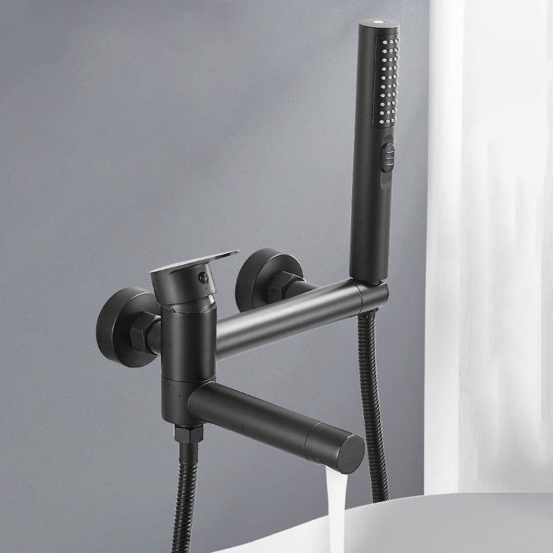 Norvo | Moderne Bad Ram Stykk Enkelt Håndtak Veggmontert Badekararmatur med Hånddusj