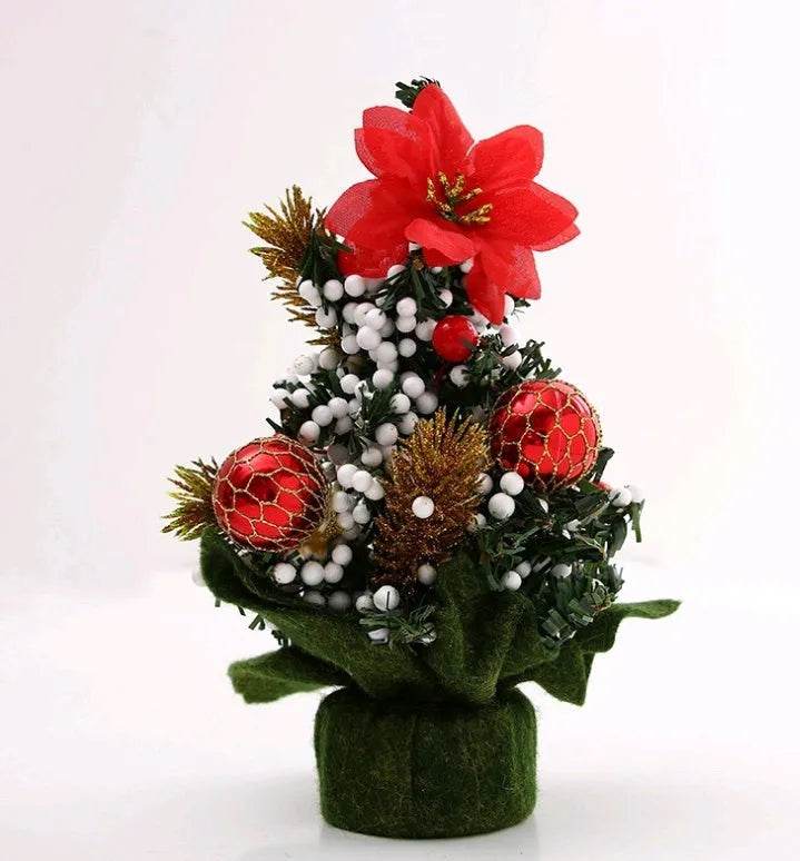 Norvo | Julepynt Tre 20cm Mini Juledekorasjon Tre Julaften Mall Dekorasjon Skrivebord Pynt Lite Tre