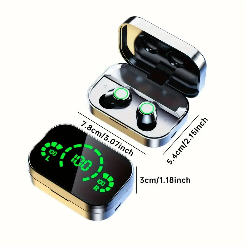 Norvo | Soniq - UltraBass Trådløse Ørepropper – Sporty In-Ear Hodetelefoner med Ladeetui