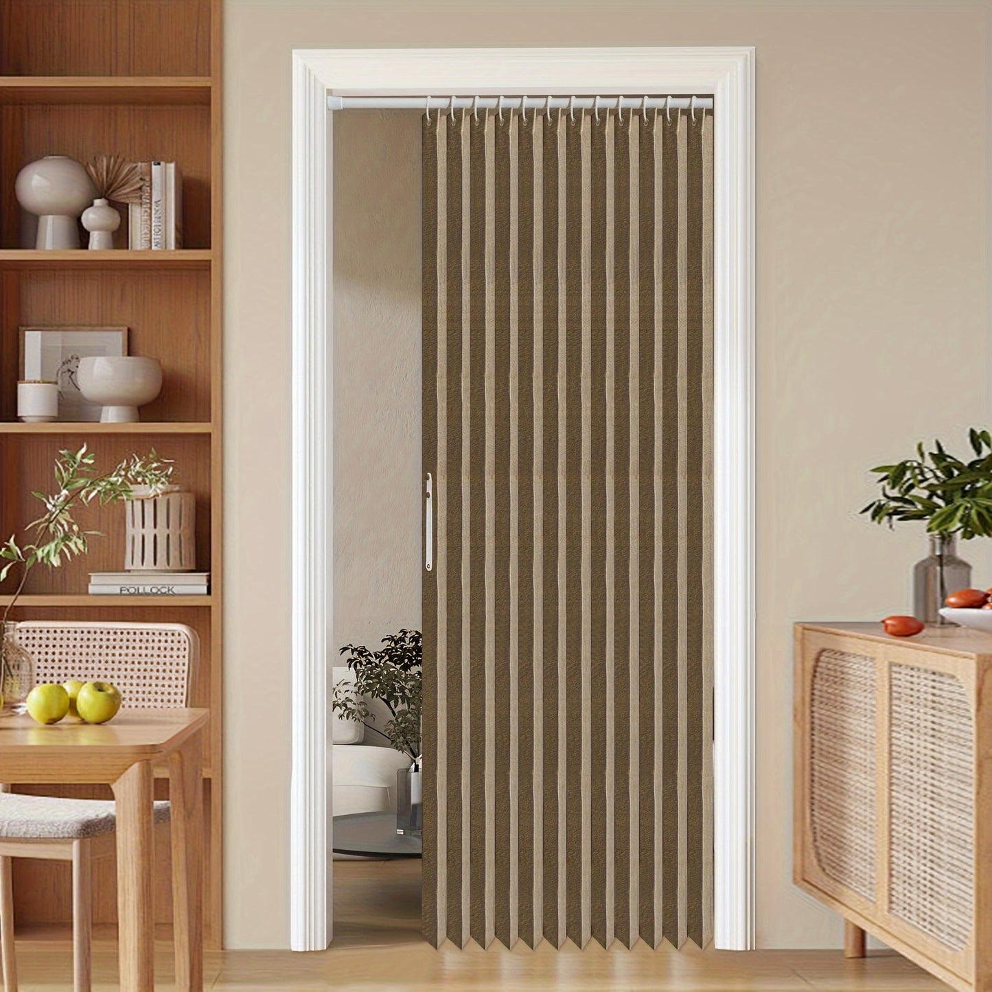 Norvo | Fargerik magnetisk faltegardin – Enkel innredning, plassbesparende romdeler for hjem og virksomhet – Livlig kunstnerisk design, maskinvaskbart polyester