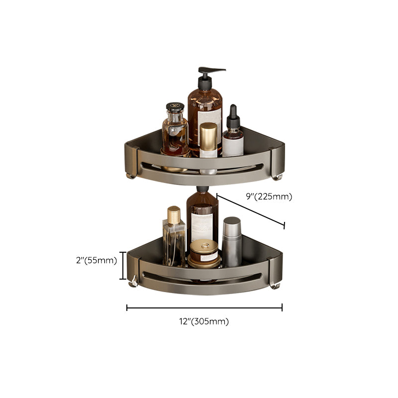 Norvo | Moderne Aluminiums Badtilbehør Sett Grå Badhyllesystem