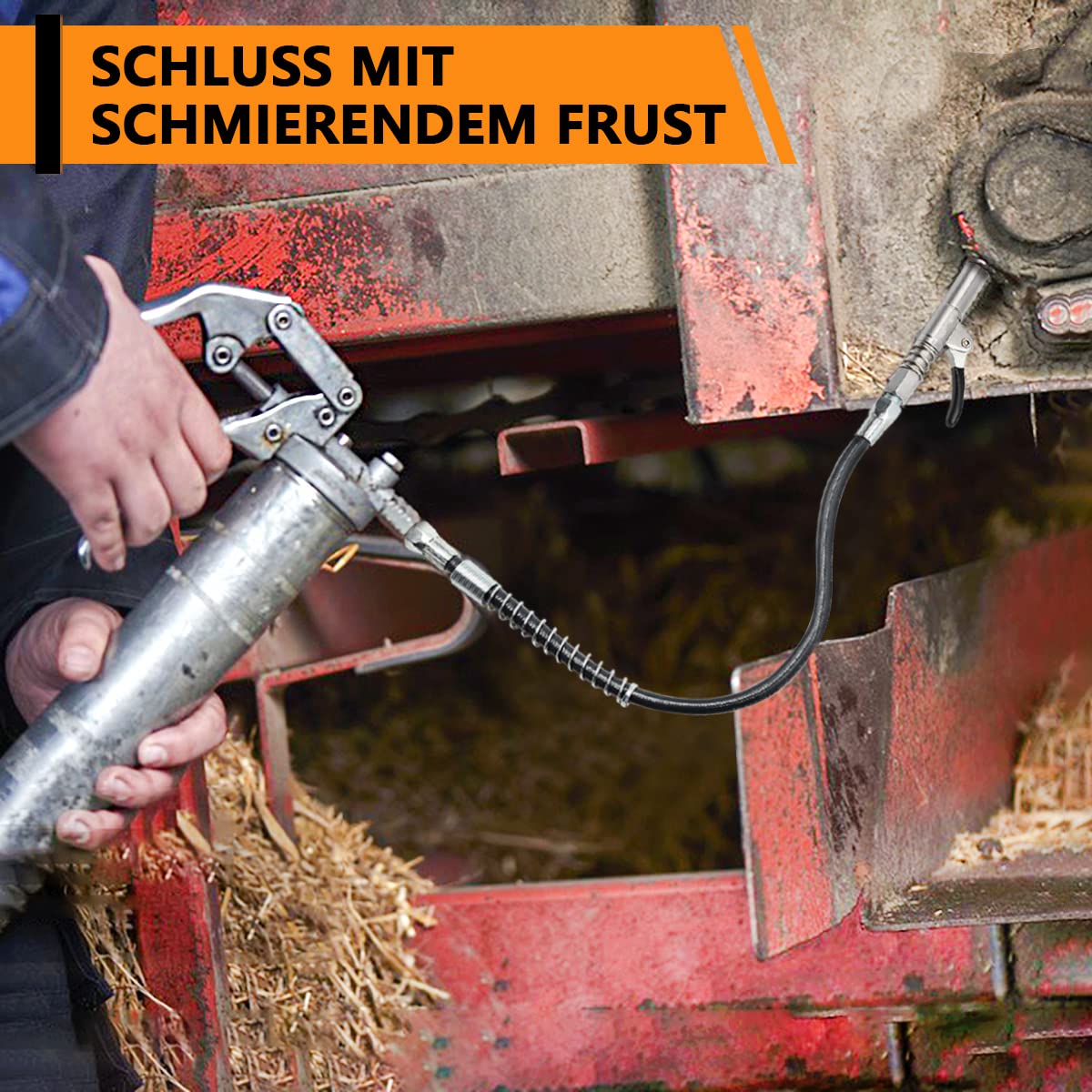 Norvo | Kraftig lås på fettkoblinger med fjærfleksislange