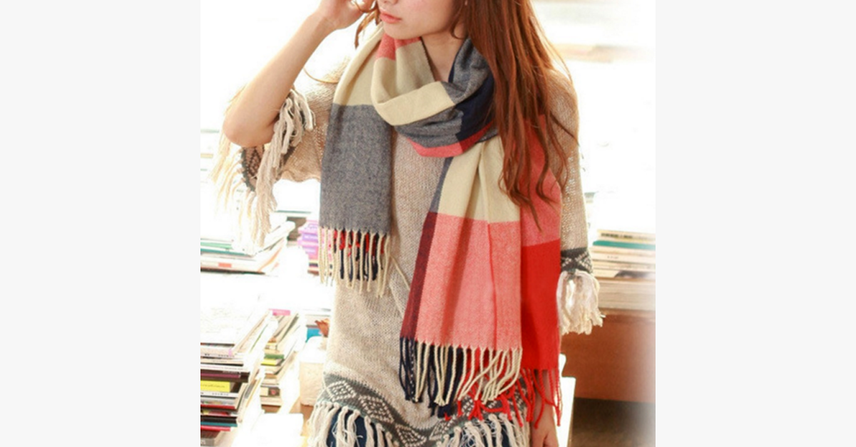 Norvo | Checkered Wool Scarf and Shawl - Various Colors