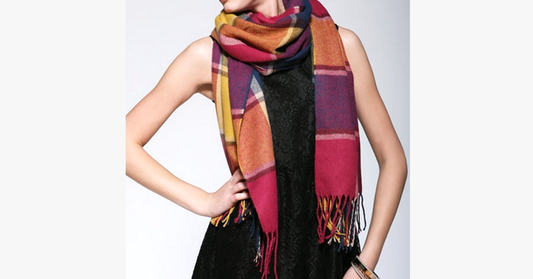 Norvo | Checkered Wool Scarf and Shawl - Various Colors