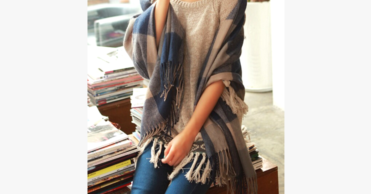 Norvo | Checkered Wool Scarf and Shawl - Various Colors