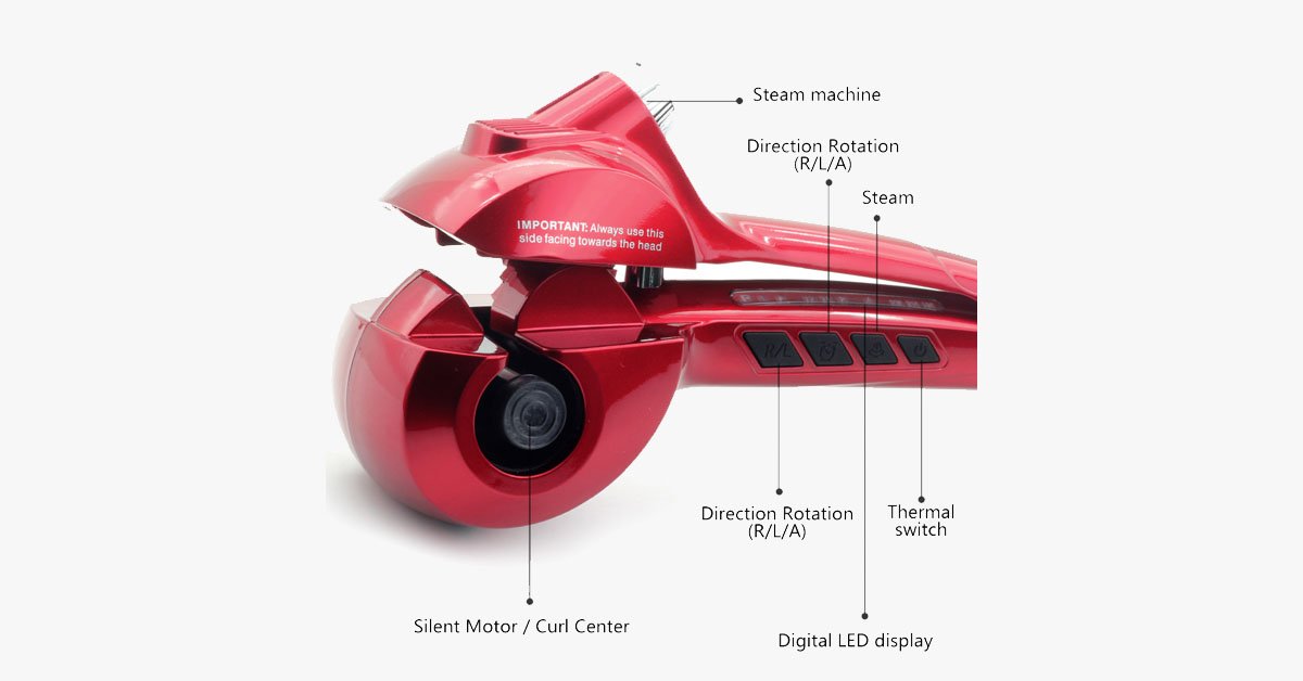 Norvo | Ny Generasjon Keramisk Automatisk Hår Damp Krølltang – Krøller for Strandbølger og Mye Mer
