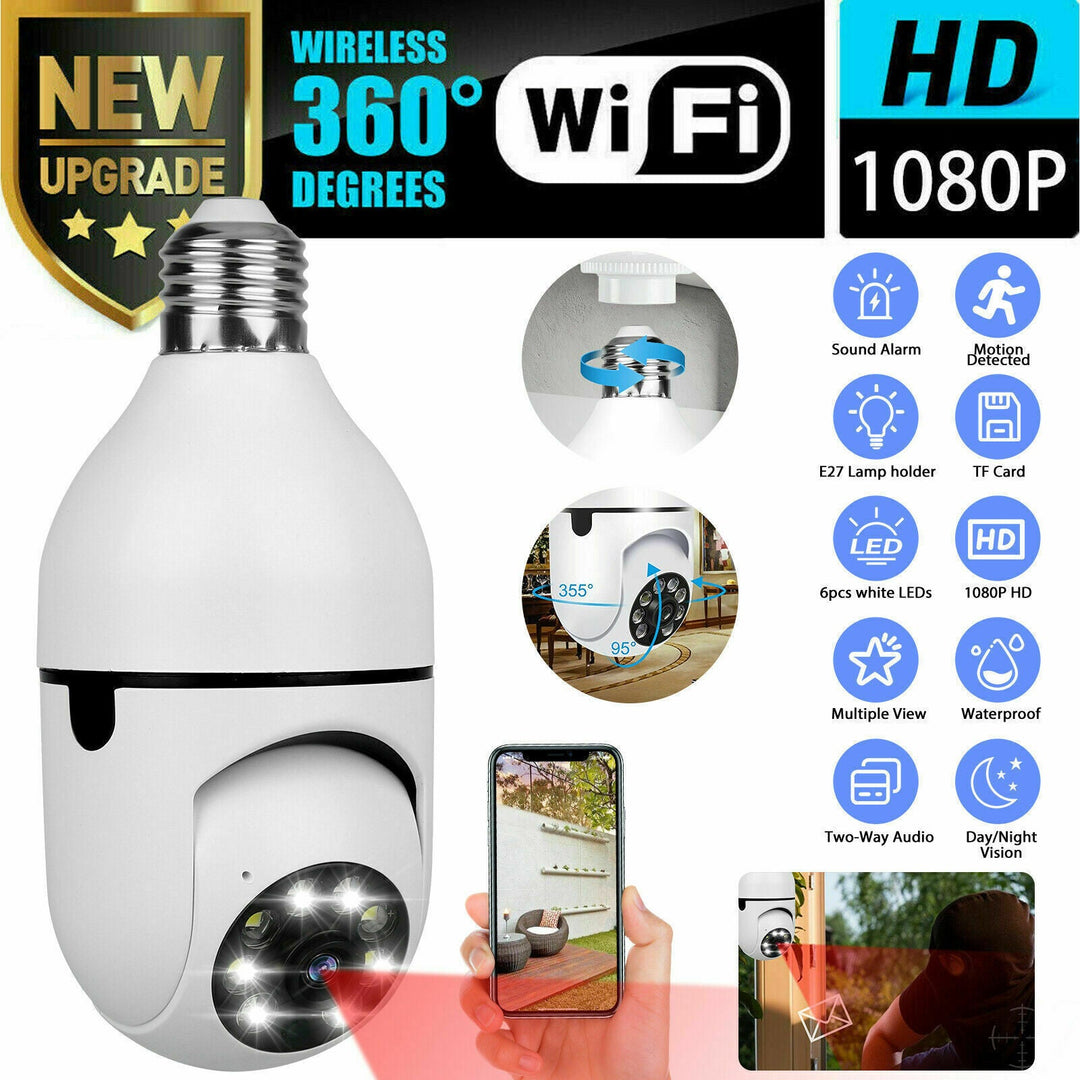 E27 1080P HD WiFi Lyspære Sikkerhetskamera | Norvo