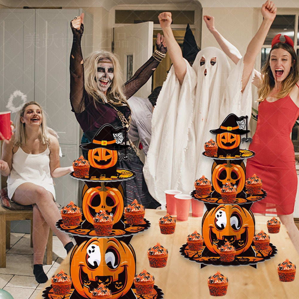 Norvo | HauntTower Halloween Tematisk Cupcake Ställ