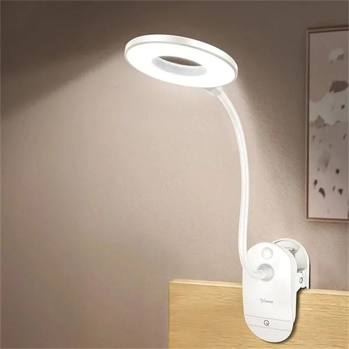 Norvo | Oppladbar LED Bordlampe med Klemme – Justerbar Skrivebordslampe for Hjemmekontor og Studier