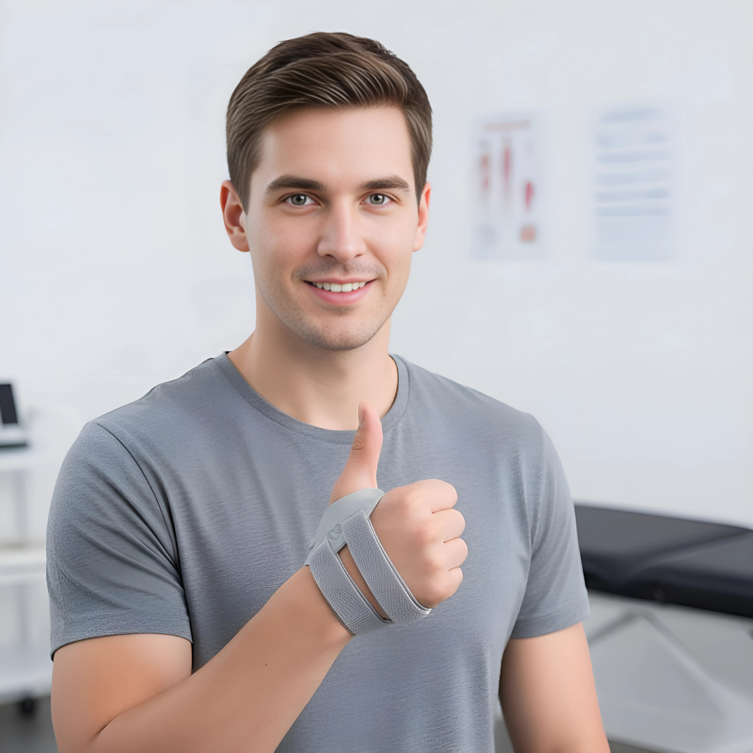 Smertereduksjon og leddstabilisering – Pustende lett splint – CMC leddartrose og forstuvningsbøyle