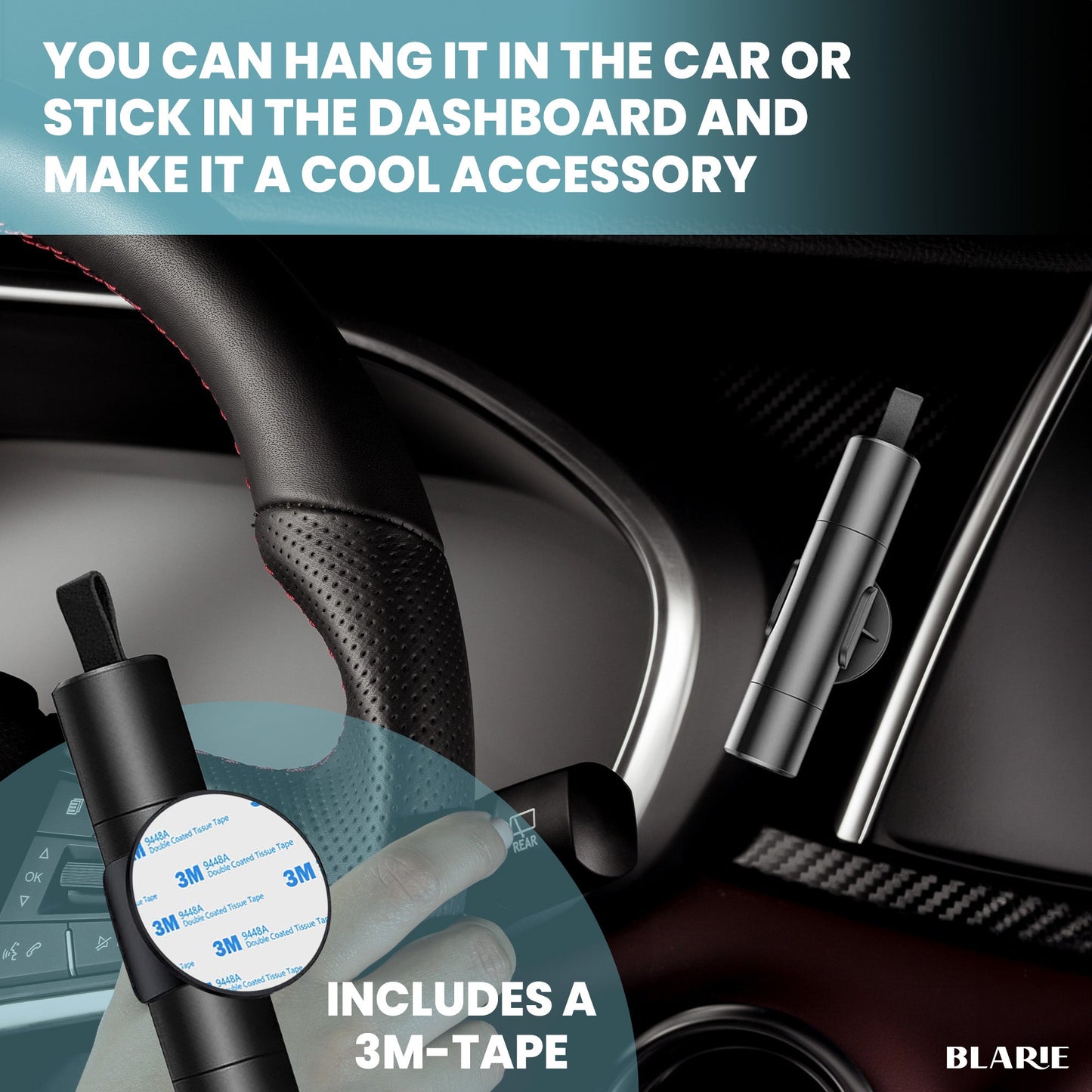 Norvo | Bil Sikkerhet Hammer – Viktig Bil Flukt Verktøy & Vindu Bryter for Nødsituasjoner