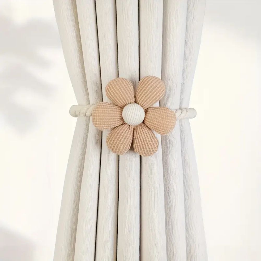 Norvo | Delikat Blomst Magnetisk Gardin Knytebånd | 2Pcs Sett