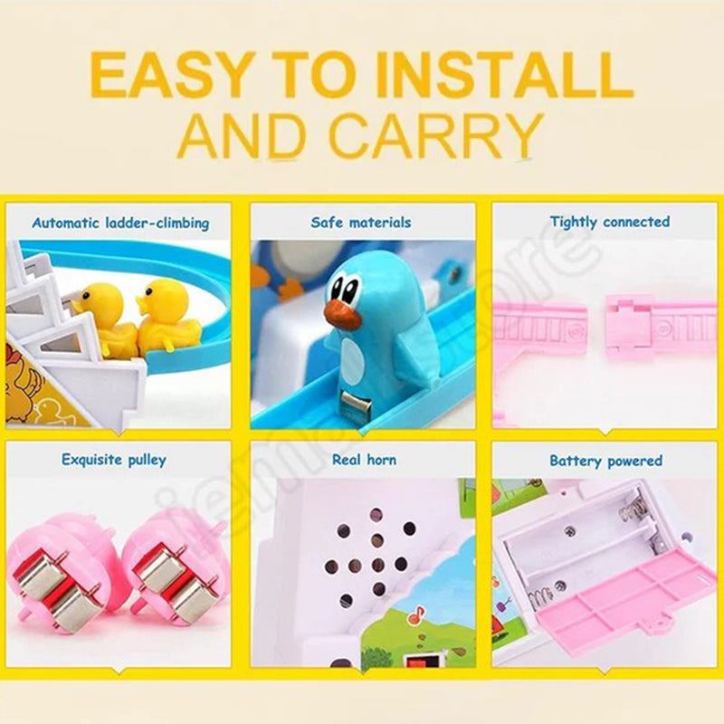 Norvo | Morsom Automatisk Trappetrinn-Klipping Andunger Tegneserie Racebane Sett