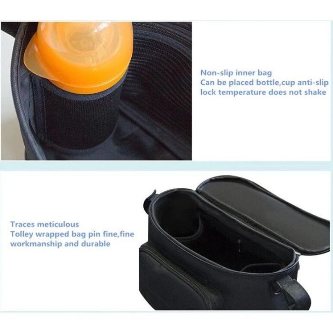 Norvo | Multifunksjonell Barnevognveske med Isolert Rom og Wipes Dispenser