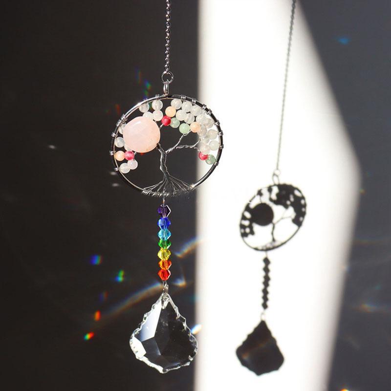 Crystal Wind Chime Tree Of Life Suncatcher | Norvo