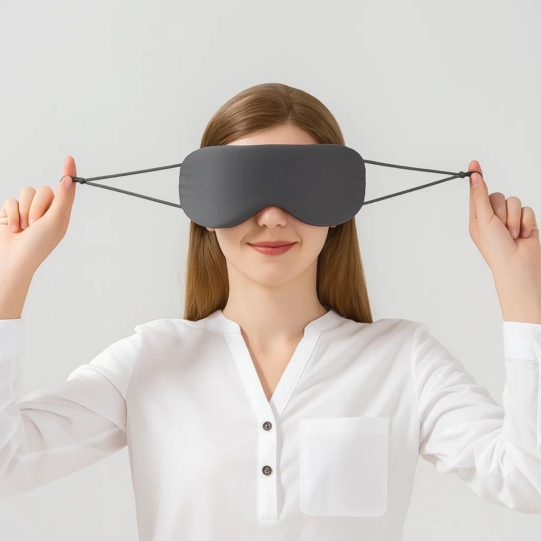 Dual-Temperature Varm og Kald Sider – Full-dekning Blackout Design – For Reisende og Lys-sensitive Sover Norvo