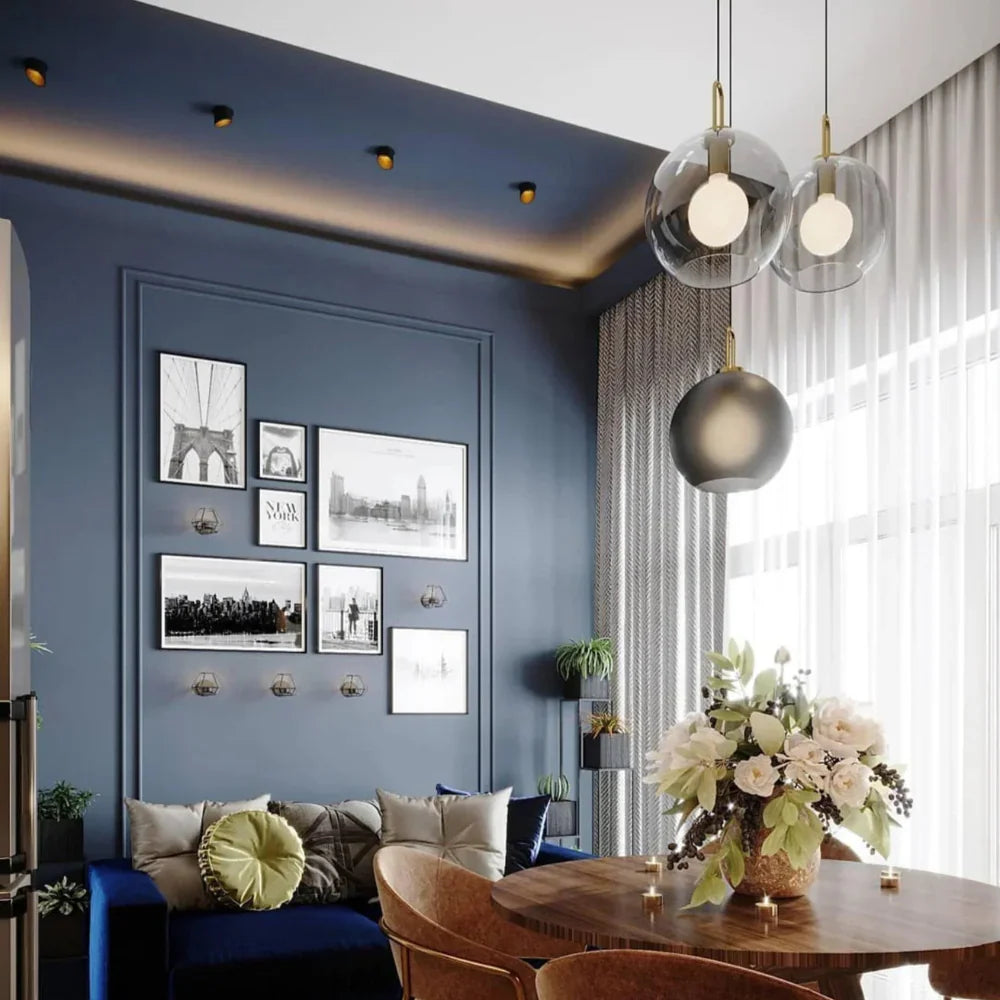 Norvo | Moderne Atmosfærisk Glass Pendellampe for Spisestue og Kjøkken