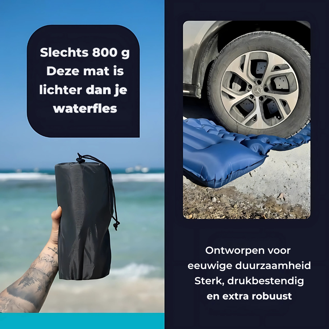 Norvo | AirLite Selvoppblåsende Liggeunderlag – Lett, Kompakt & 10 cm Tykt Komfort