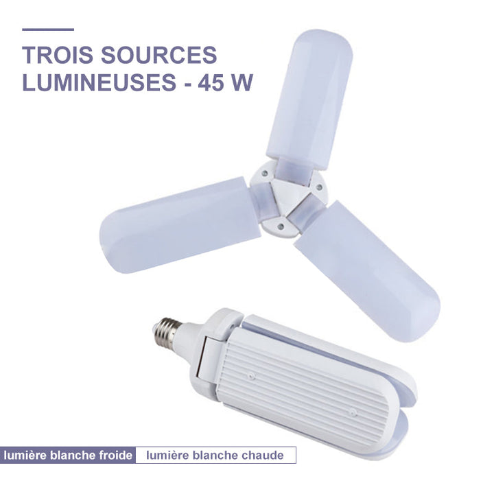 Foldbar deformert universal garasje lampe | Norvo
