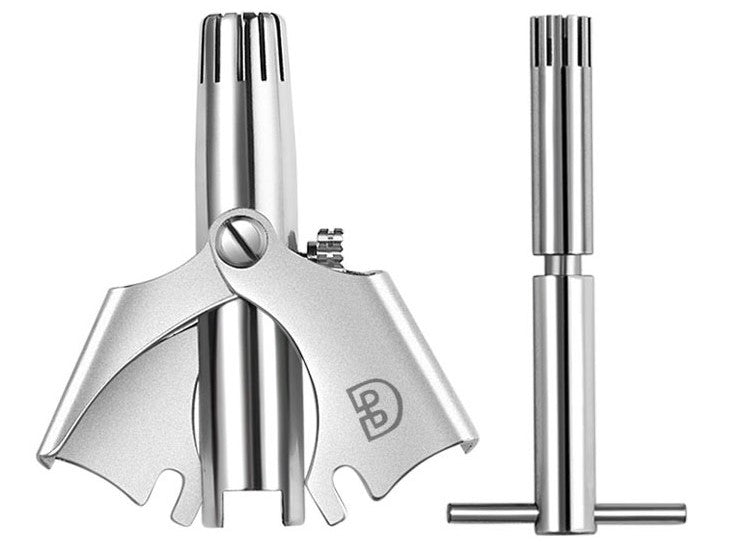 Norvo | Bærbar manuell vanntett nesahårtrimmer i rustfritt stål, for menn og kvinner