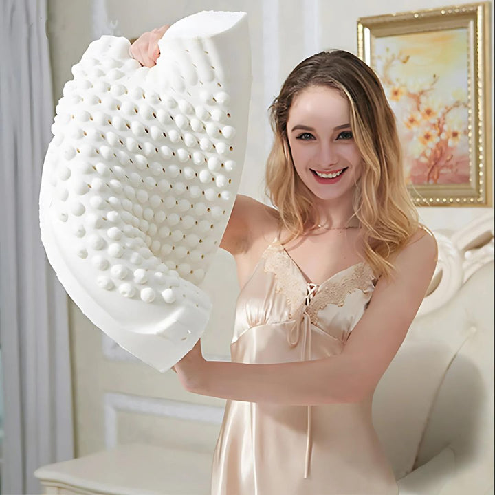 EcoNeck Comfort | 100% Naturlatex Ortopediskpute - for Nakke Smerte - Komfortabel og Støttende Pute - Bedre Søvn - Velvære Norvo
