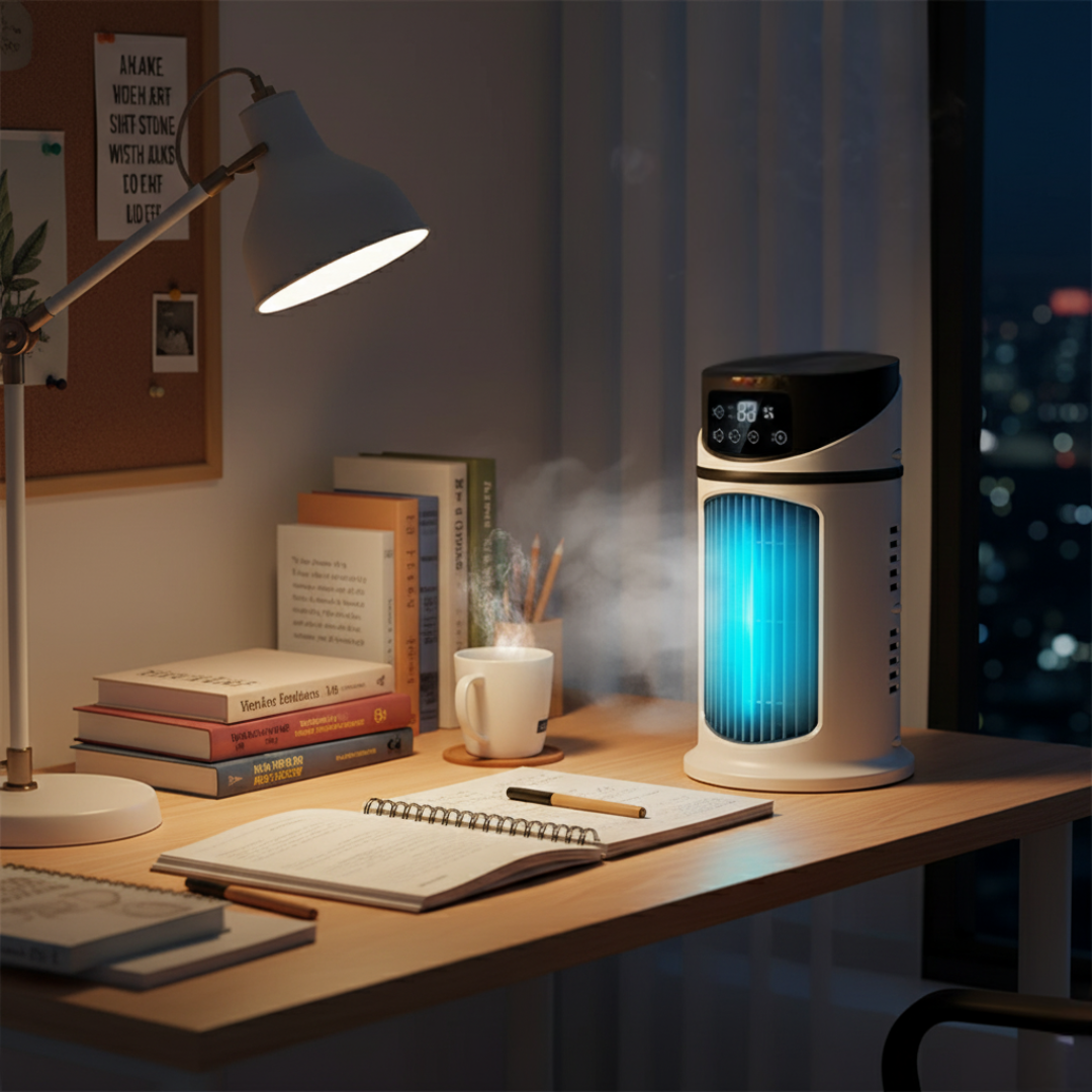 Rask kjøling – USB 5V – 300ML vanntank – Stille drift for kontor- og hjemmebruk Norvo