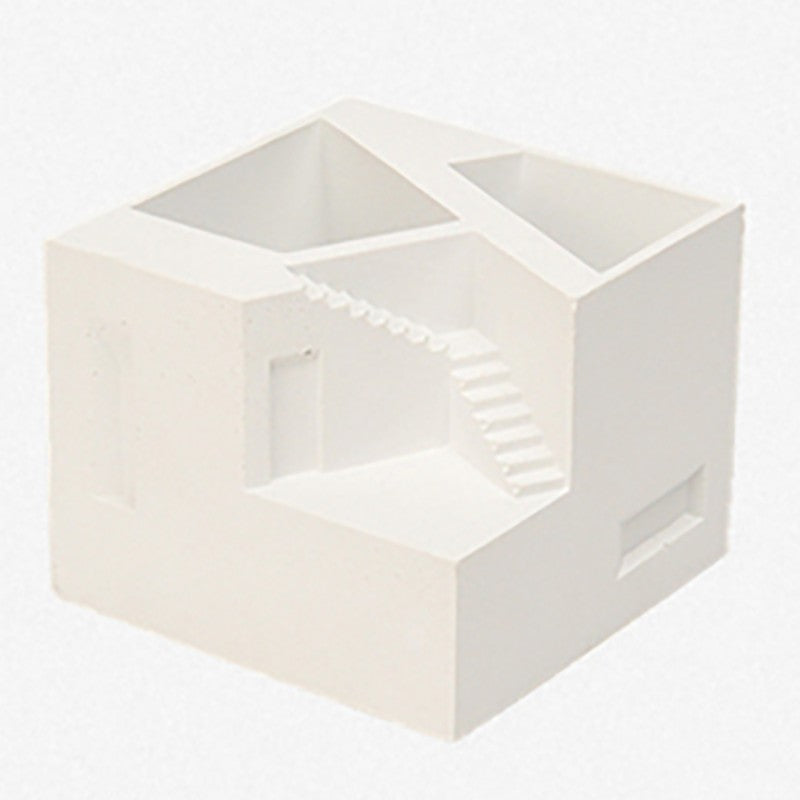 Norvo | Kreativ miniaturbygning pennholder og skriveborddekorasjon, for blyanter, sminkebørster, tannbørster og mer