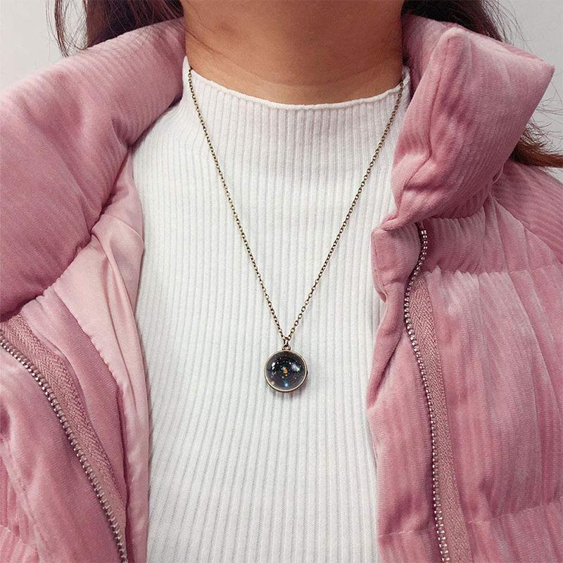 Norvo | Dobbeltsidig Glass Galaxy Halskjede