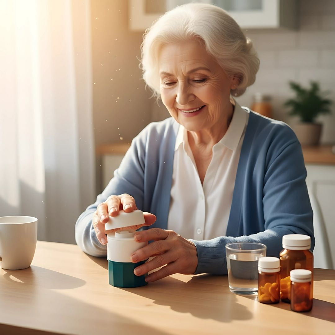 Presis splitte og knuse – Holdbar kompakt veske – Enkel svelging lindring – Sikrere dosering – Reisevennlig Norvo