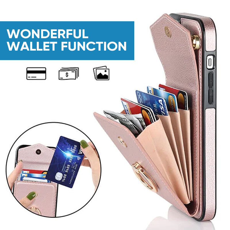 Norvo | Læderlommebok med ring og snor for iPhone