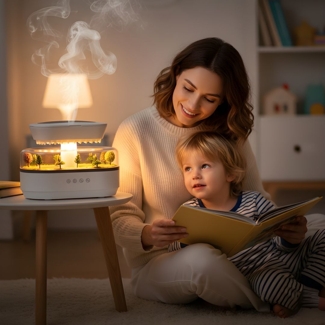 Dry-Air Relief – Stille LED Nattlys – Berolig Hud & Pust – Rolig Avslappende Søvn for Hjem & Soverom Norvo